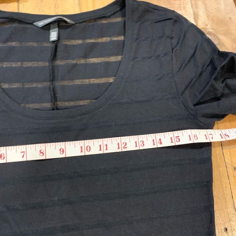 Victoria’s Secret Tee-Shirt, Sexy, Black, Narrow Transparent Stripes - Picture 9 of 9